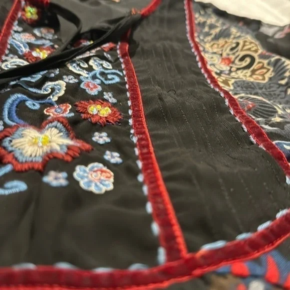 Double D Ranch “Lakota” Gypsy velvet trimmed bejeweled dress NWOT - Picture 10 of 13